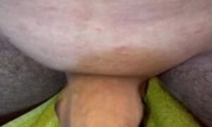 My dick against the sports vibrator! Thick ejaculation!