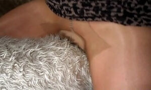 Humping the Couch & Squirting in Nylon Pantyhose - MILF - Mature - Squirt