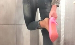 Desperate Pee in My Jeans and Pink High Heels