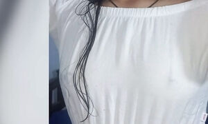 18 year old wet schoolgirl sends video to her teacher to get her grade passed. her perfect tits. Real homemade video