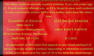 Anita Bone's Audition