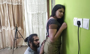 Vaishnavy ass lick in saree by Sharun Raj, Mallu couple hot saree ass romance, Hot girl ass kiss and rub by mallu boy, Romance