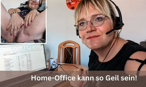 Horny in the Home Office - Masturbation with Fingers and Voice